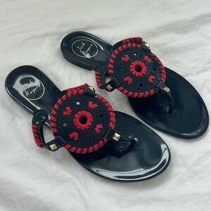 Jack Rogers Georgica Jelly Flat Thong Flip Flop Sandals size 7